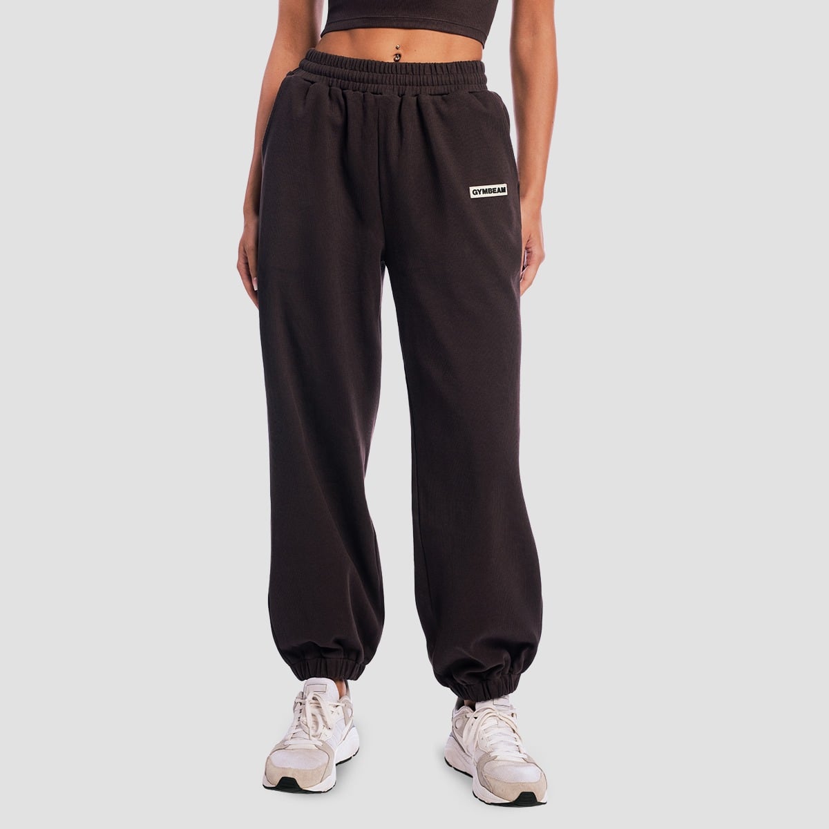 Women‘s Aura Joggers Tee Brown - GymBeam