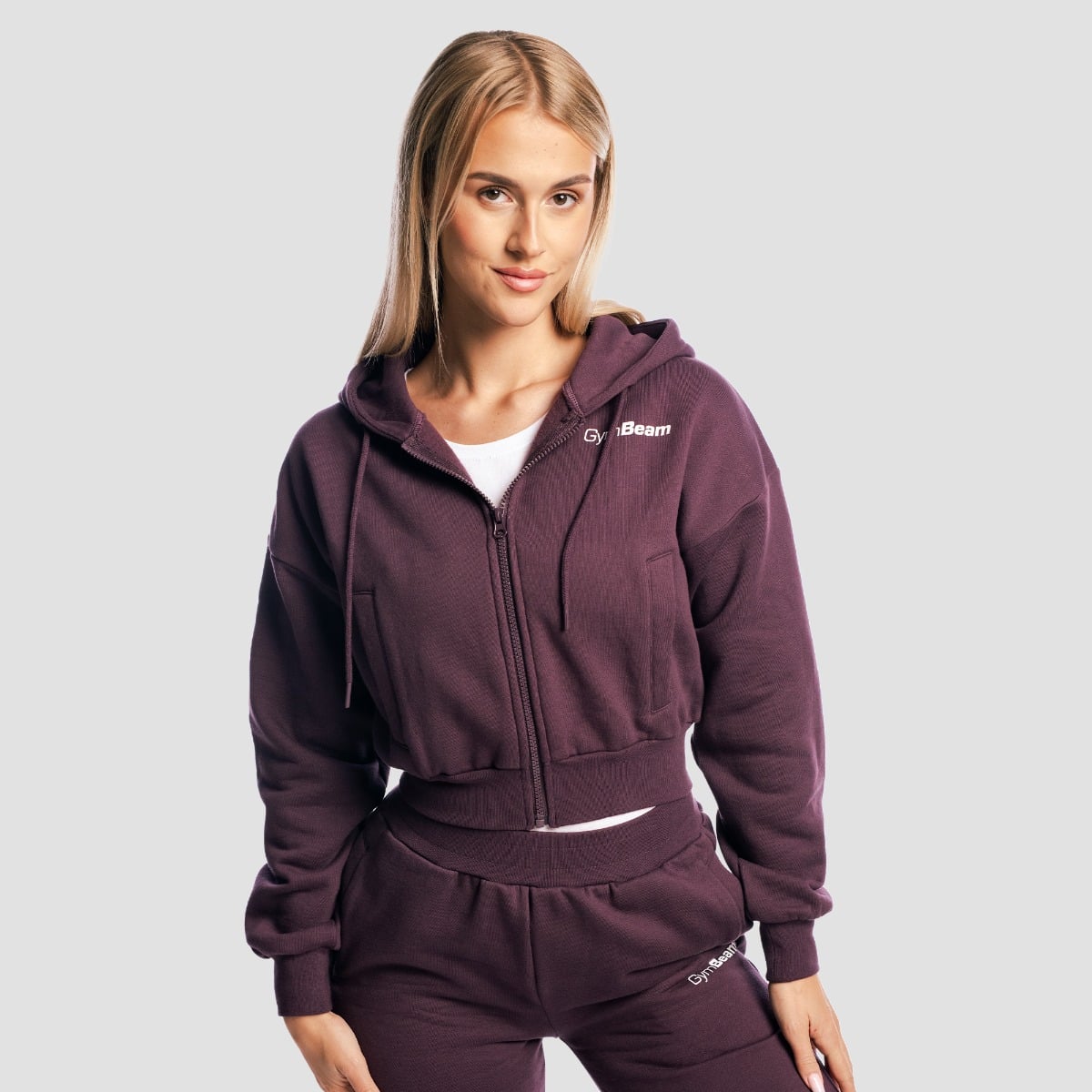 Women‘s Base Zip Up Hoodie Eclipse - GymBeam