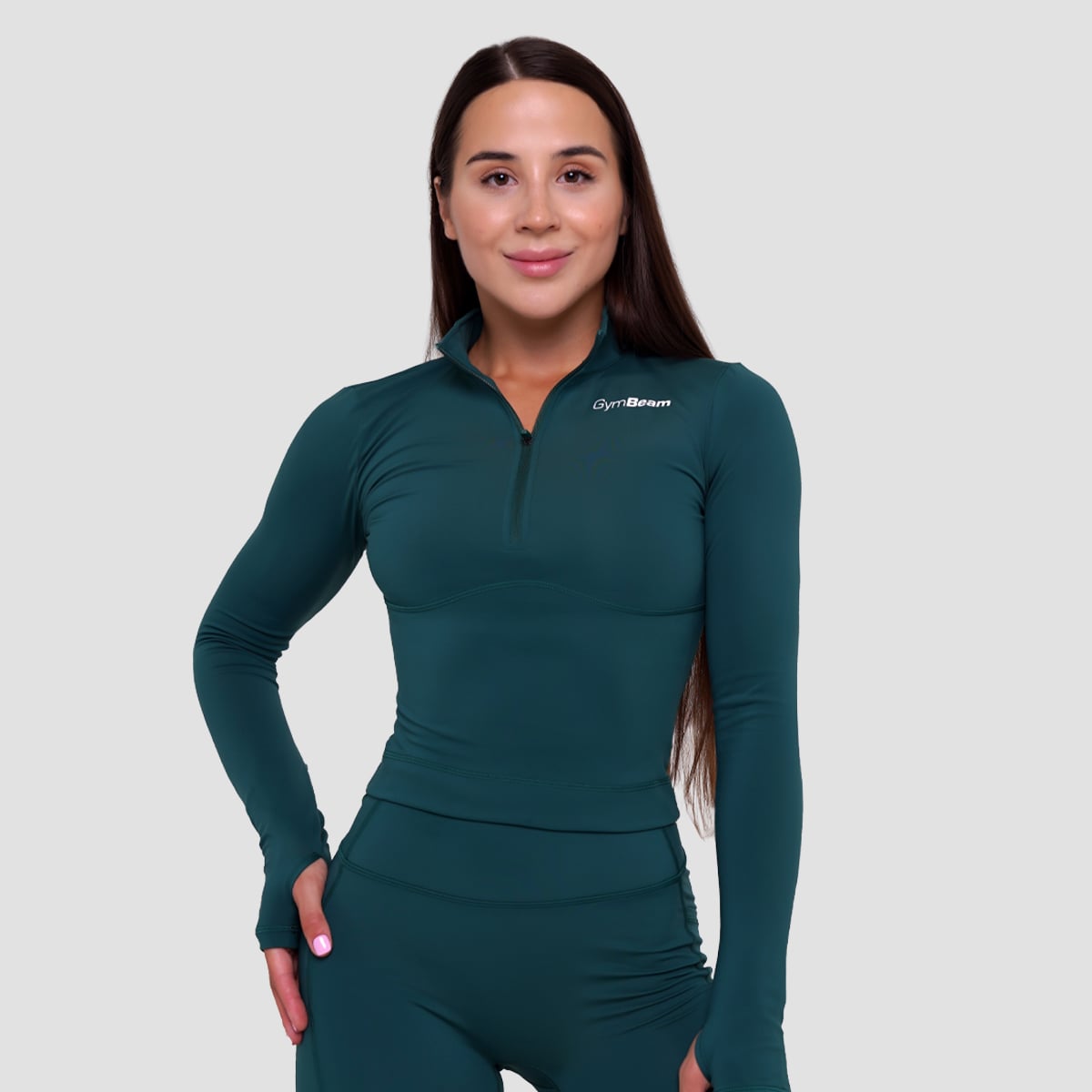 Women‘s Ignite Sports Top Dark Green - GymBeam