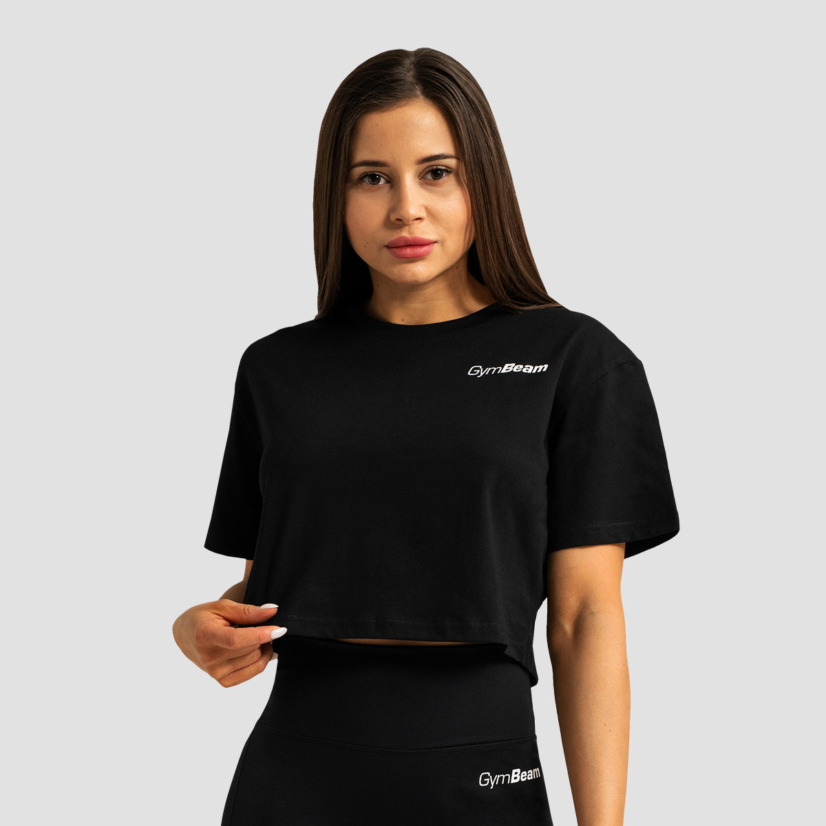 Women‘s Limitless Cropped T-Shirt Black - GymBeam