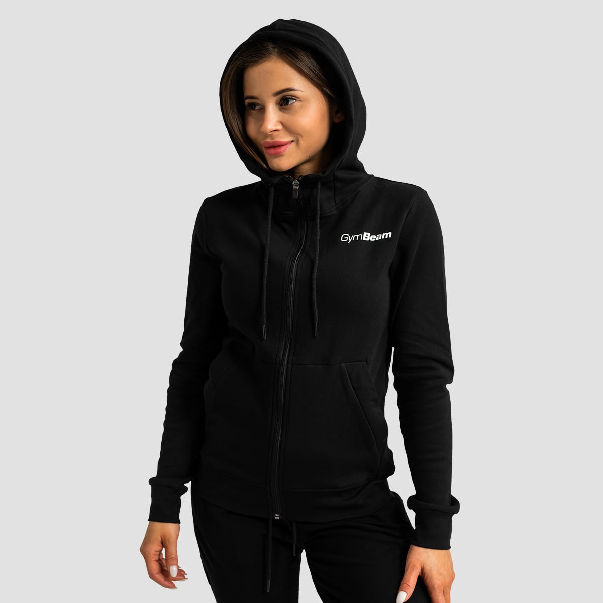 Women‘s Limitless Zip Up Hoodie Black - GymBeam