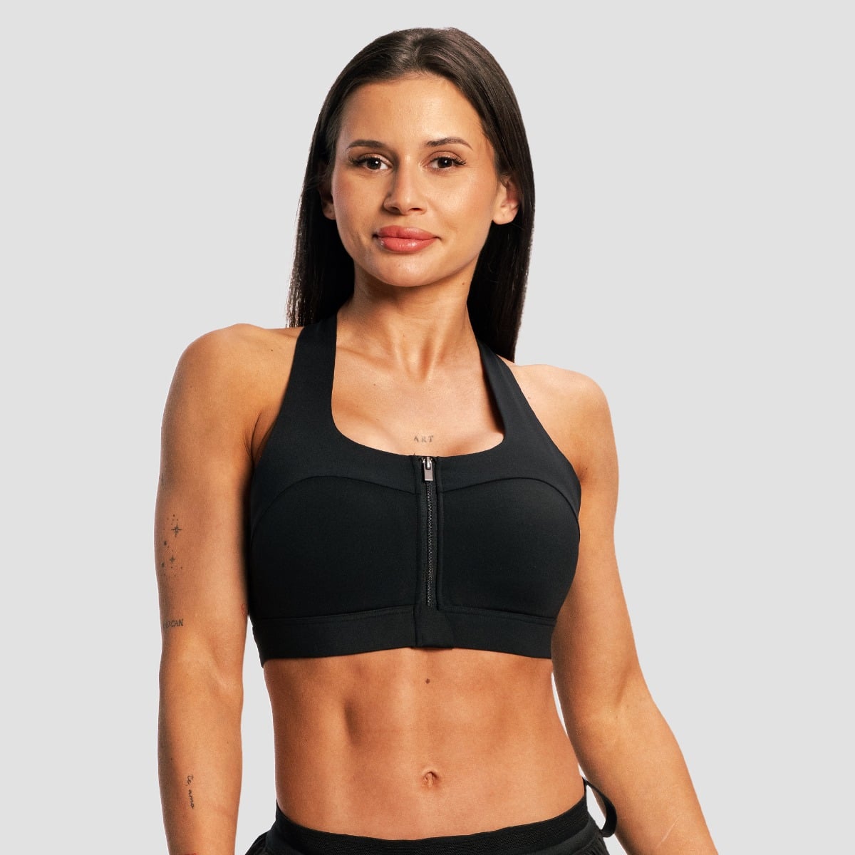 Women‘s Pulse X Running Sports Bra Black - GymBeam