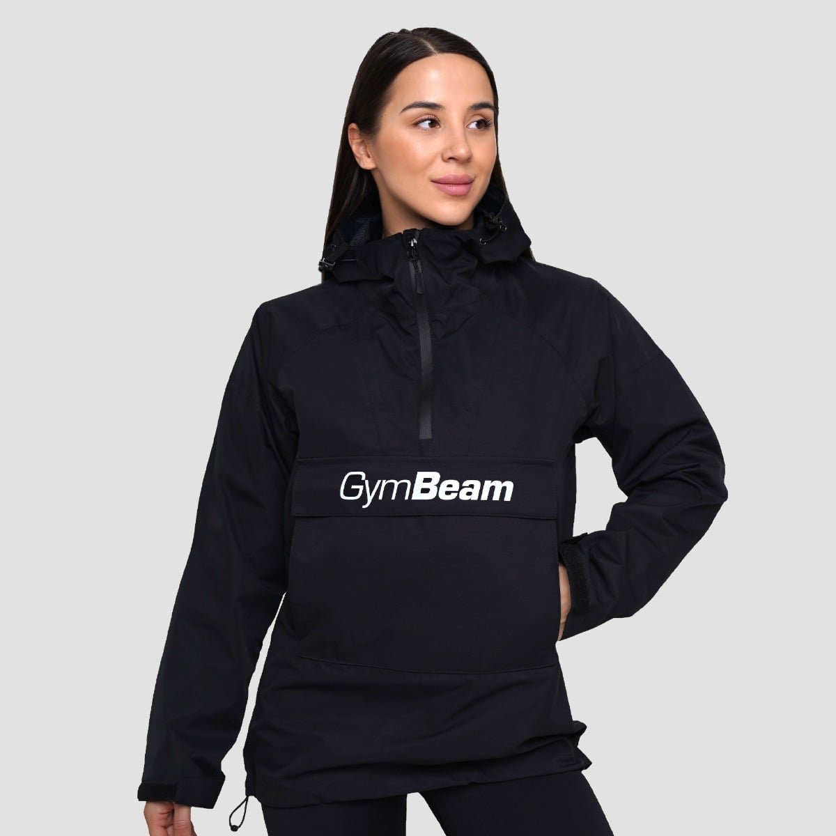 Women‘s Rain Smock Jacket Black - GymBeam