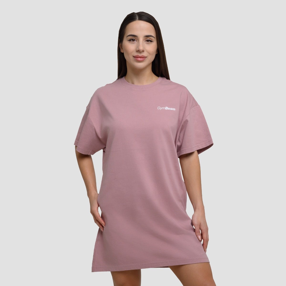 Women‘s Agile T-Shirt Dress Woodrose - GymBeam