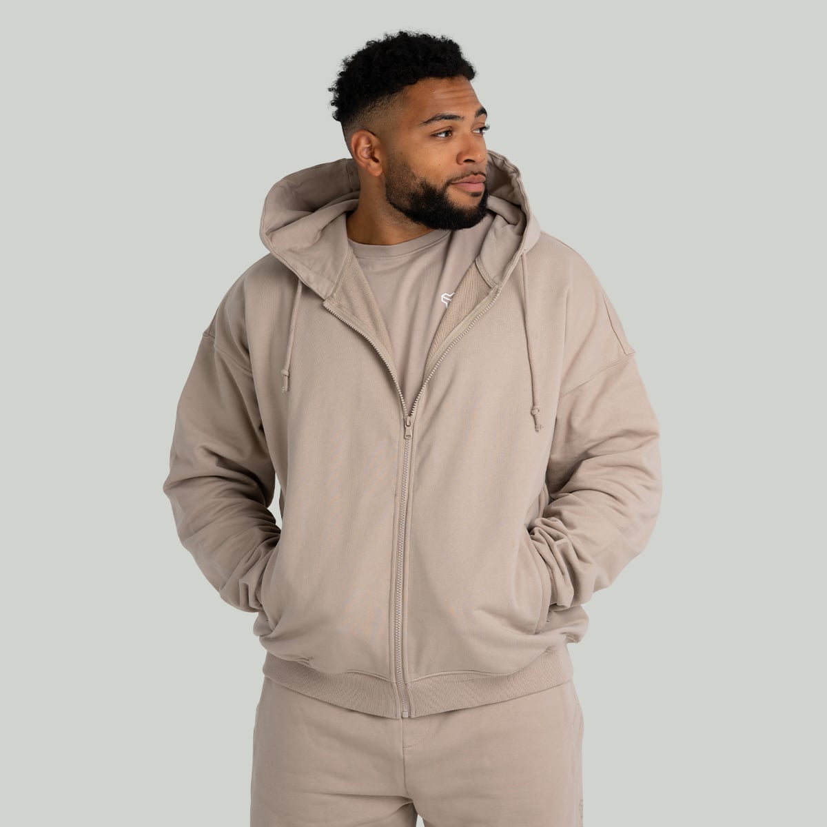 Zip Hoodie Taupe - STRIX
