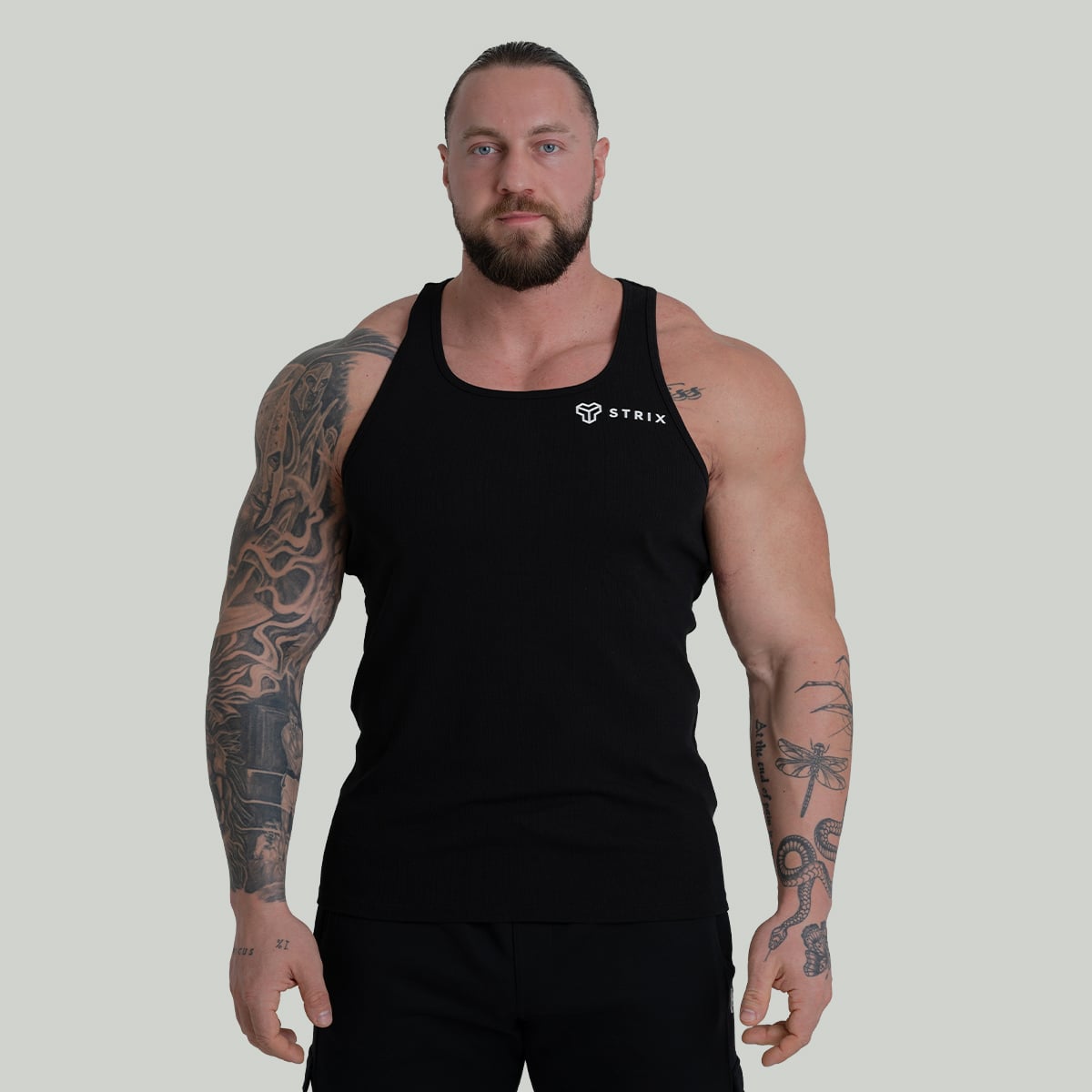 Ribbed Tank Top Black - STRIX