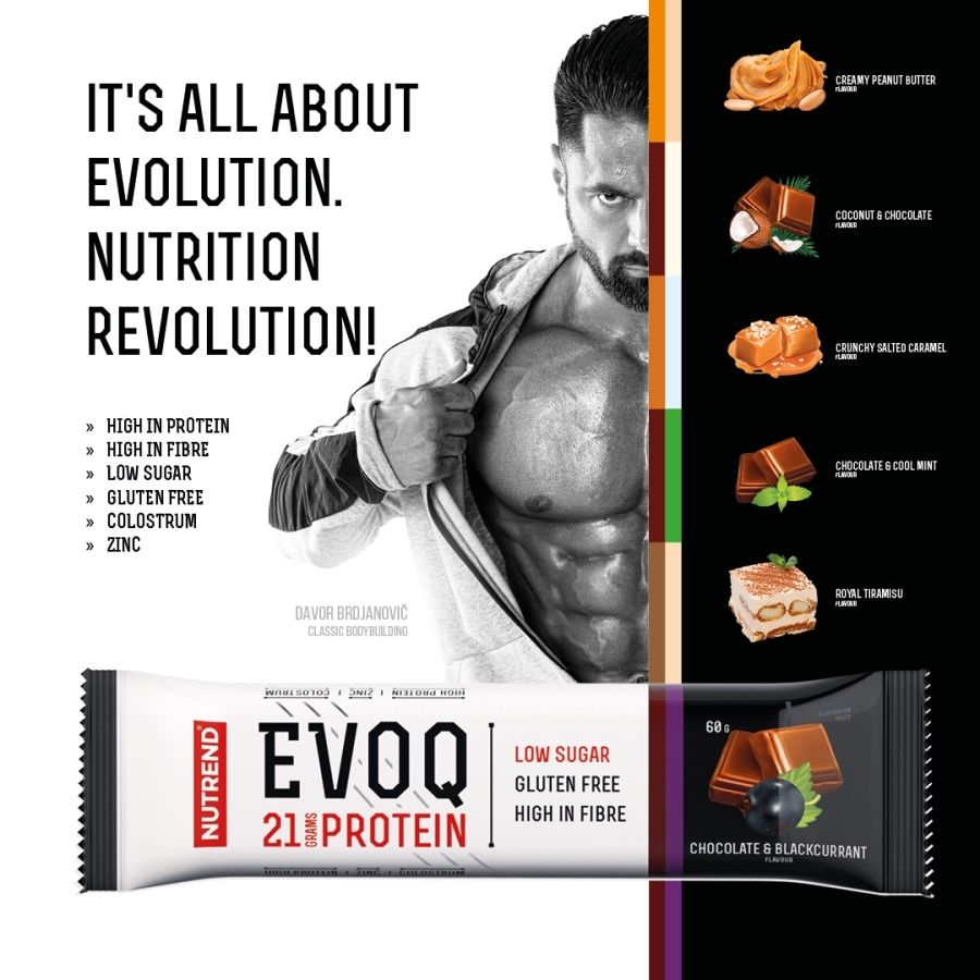 Protein bar EVOQ 60 g - Nutrend