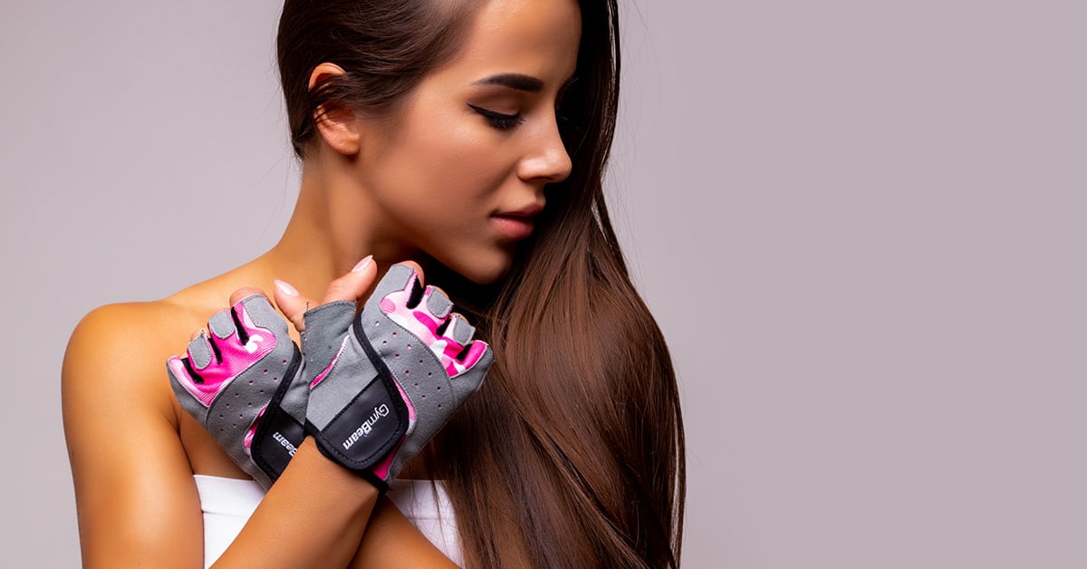 Fitness Gloves Camo Pink - GymBeam