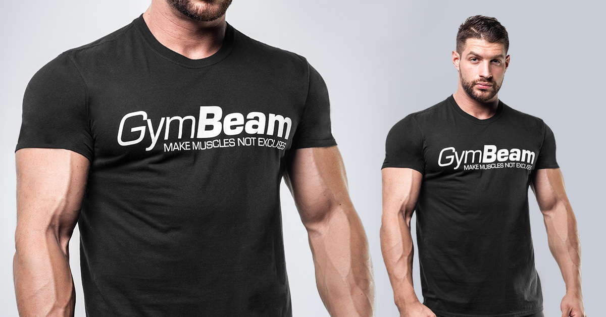 Men's T-shirt Make Muscles Black - GymBeam
