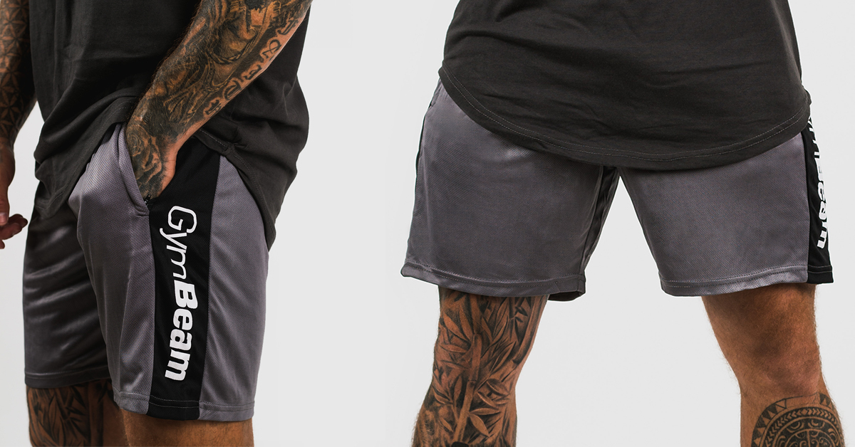 Men's Shorts Vertical Grey - GymBeam