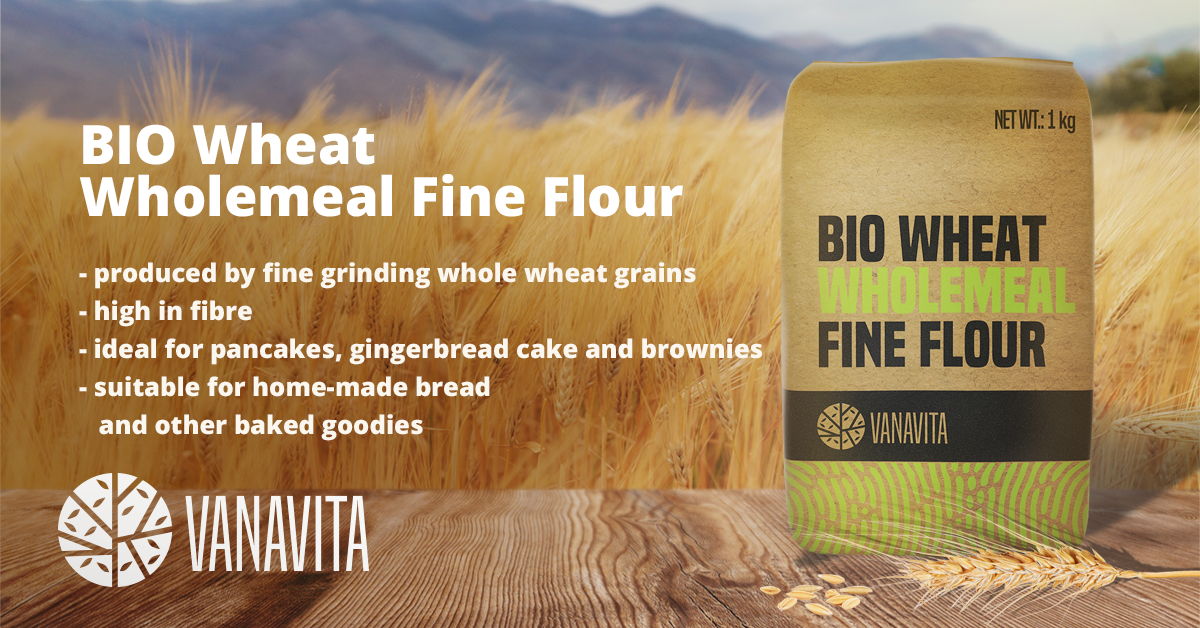 BIO Fine Wholemeal Wheat Flour - VanaVita