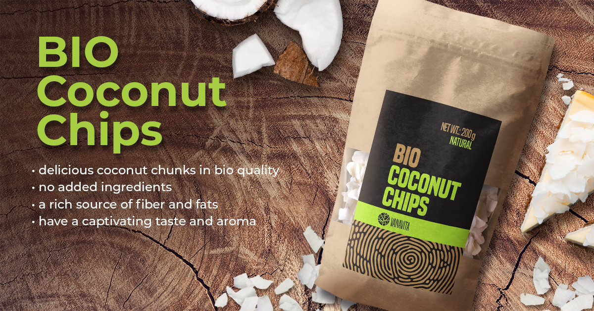 BIO Natural Coconut Chips - Vanavita