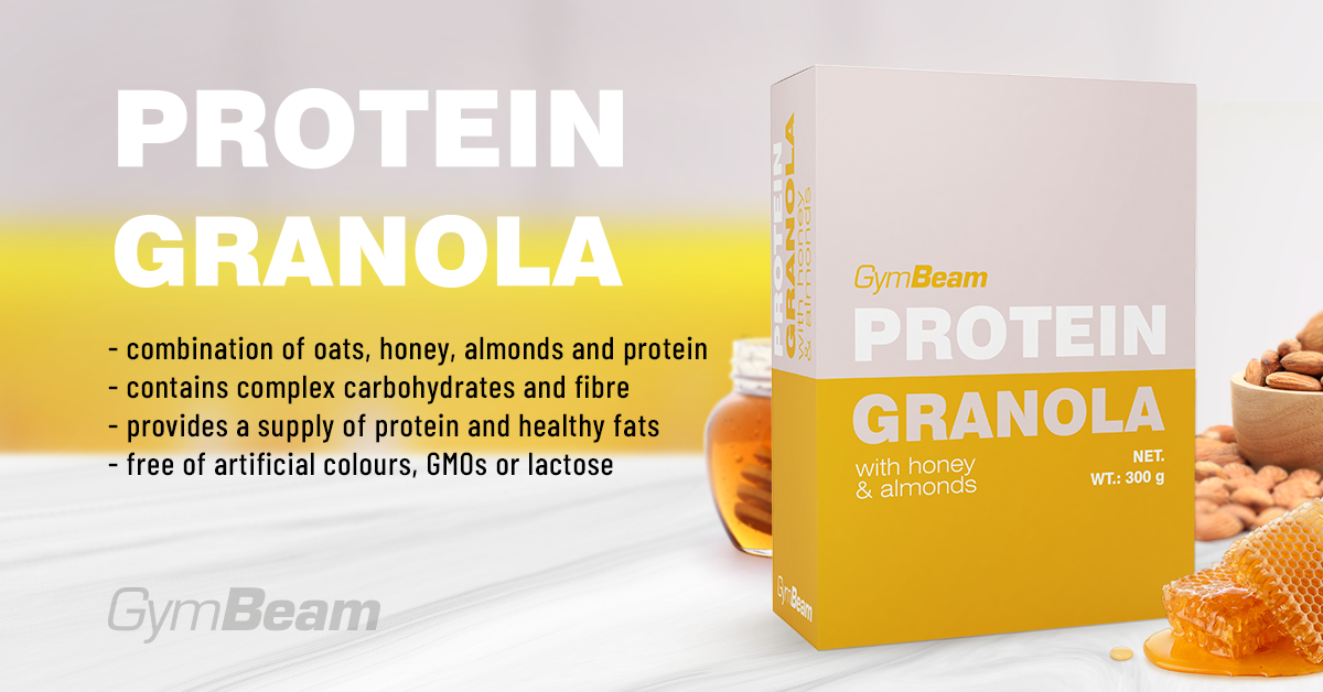 Protein Granola with Honey & Almonds - GymBeam