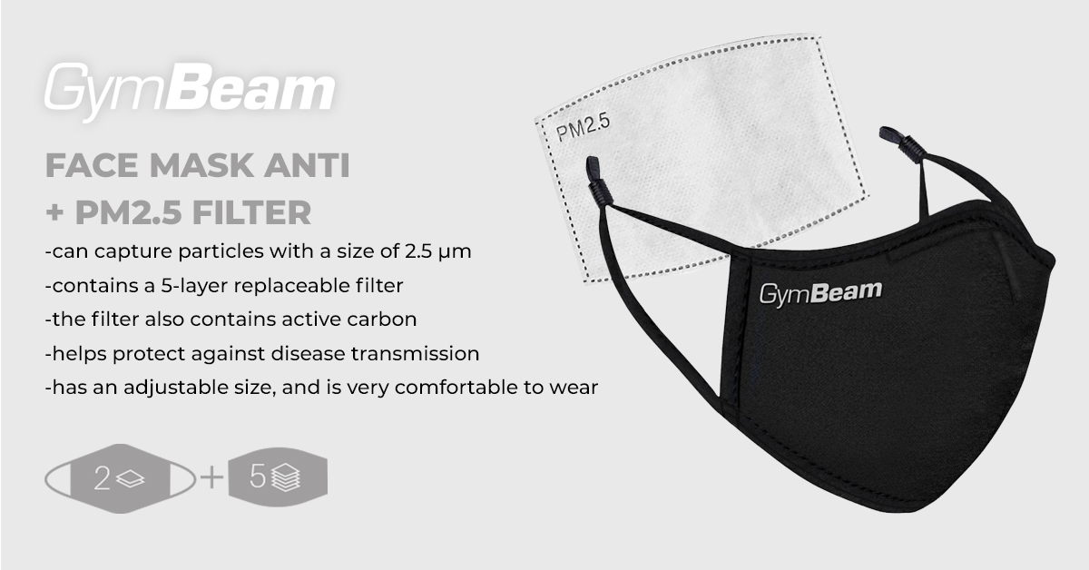 Face Mask ANTI + PM2.5 Filter - Gymbeam