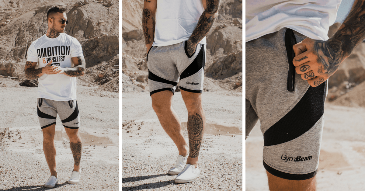 Men’s shorts Flexin Light Grey - GymBeam